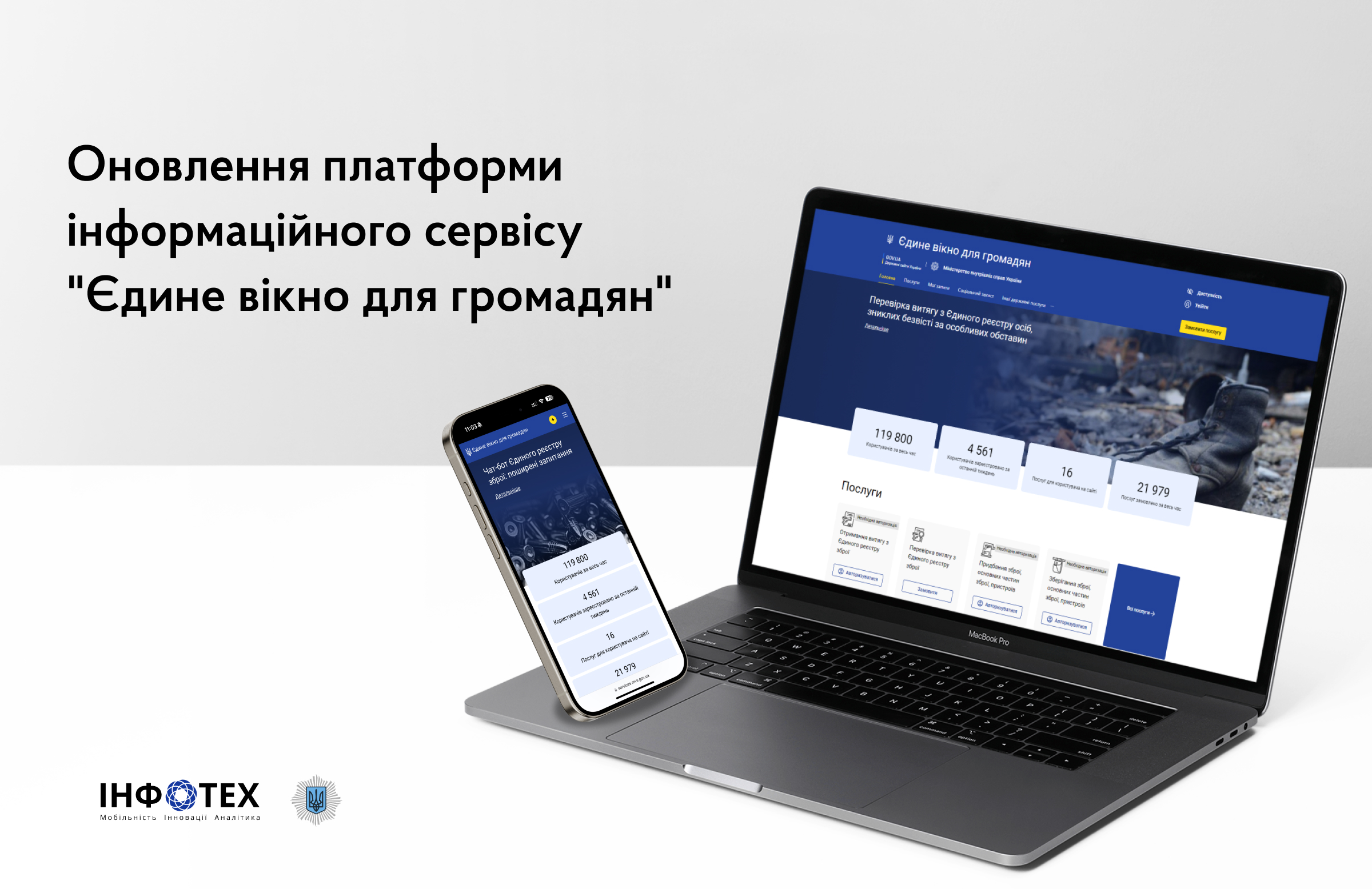 Оновлення платформи інформаційного сервісу "Єдине вікно для громадян"